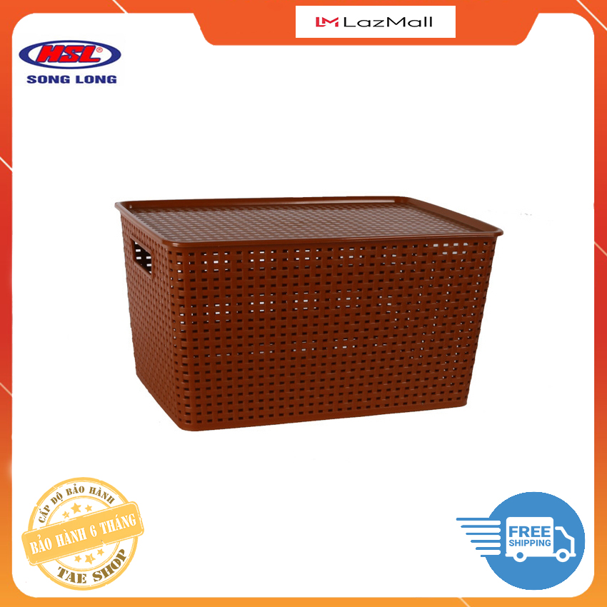 Giỏ đựng đồ đa năng có nắp, Giỏ Hàn Quốc Bé Song Long 2572