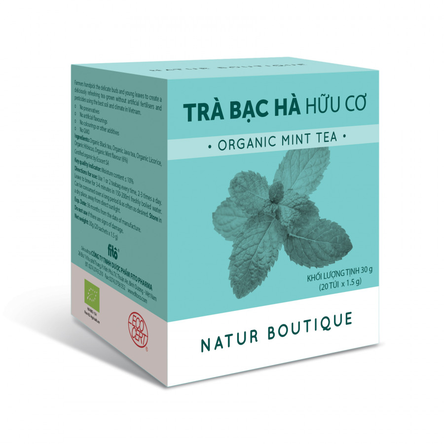 Trà bạc hà hữu cơ túi lọc fito