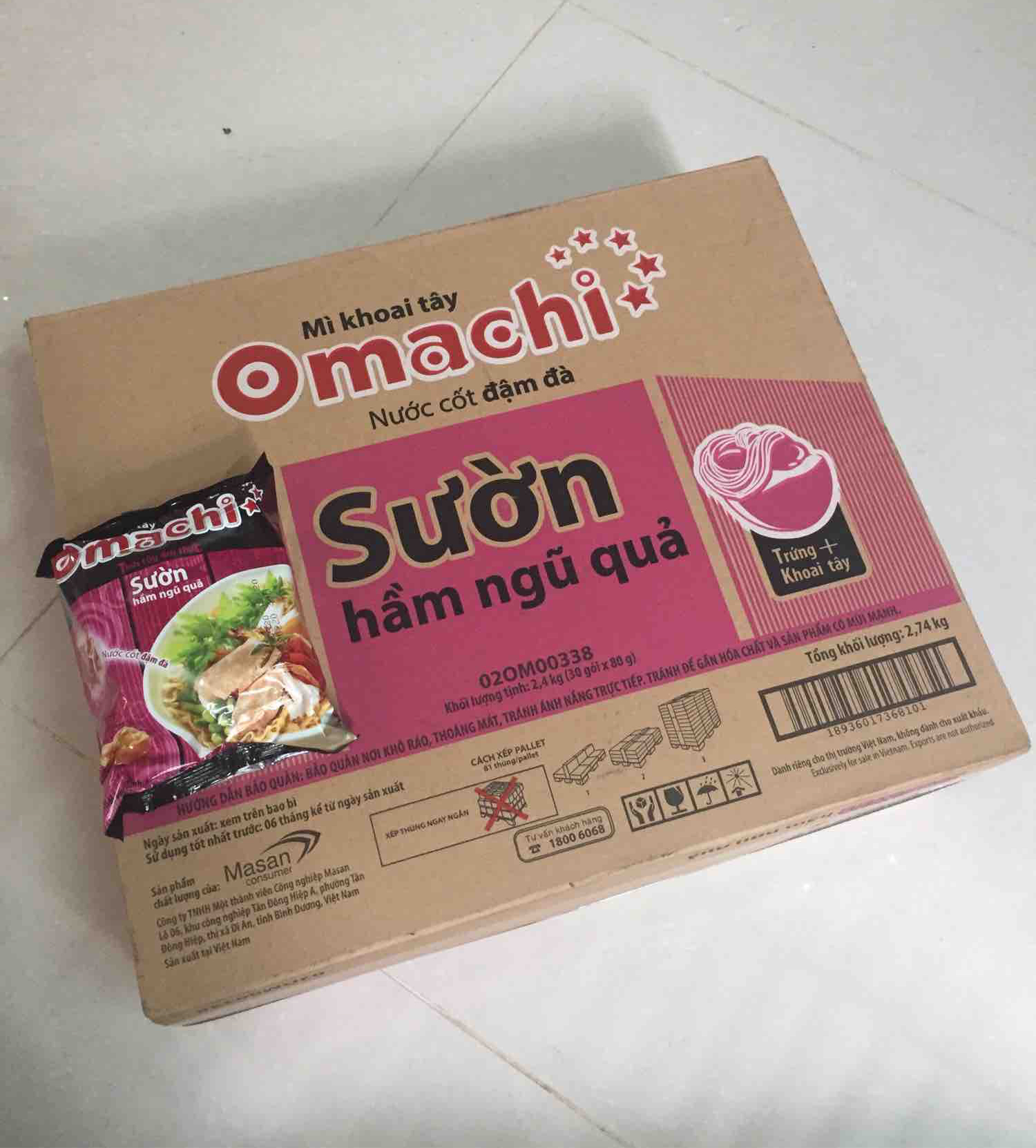 Mì Omachi Sườn hầm ngũ quả