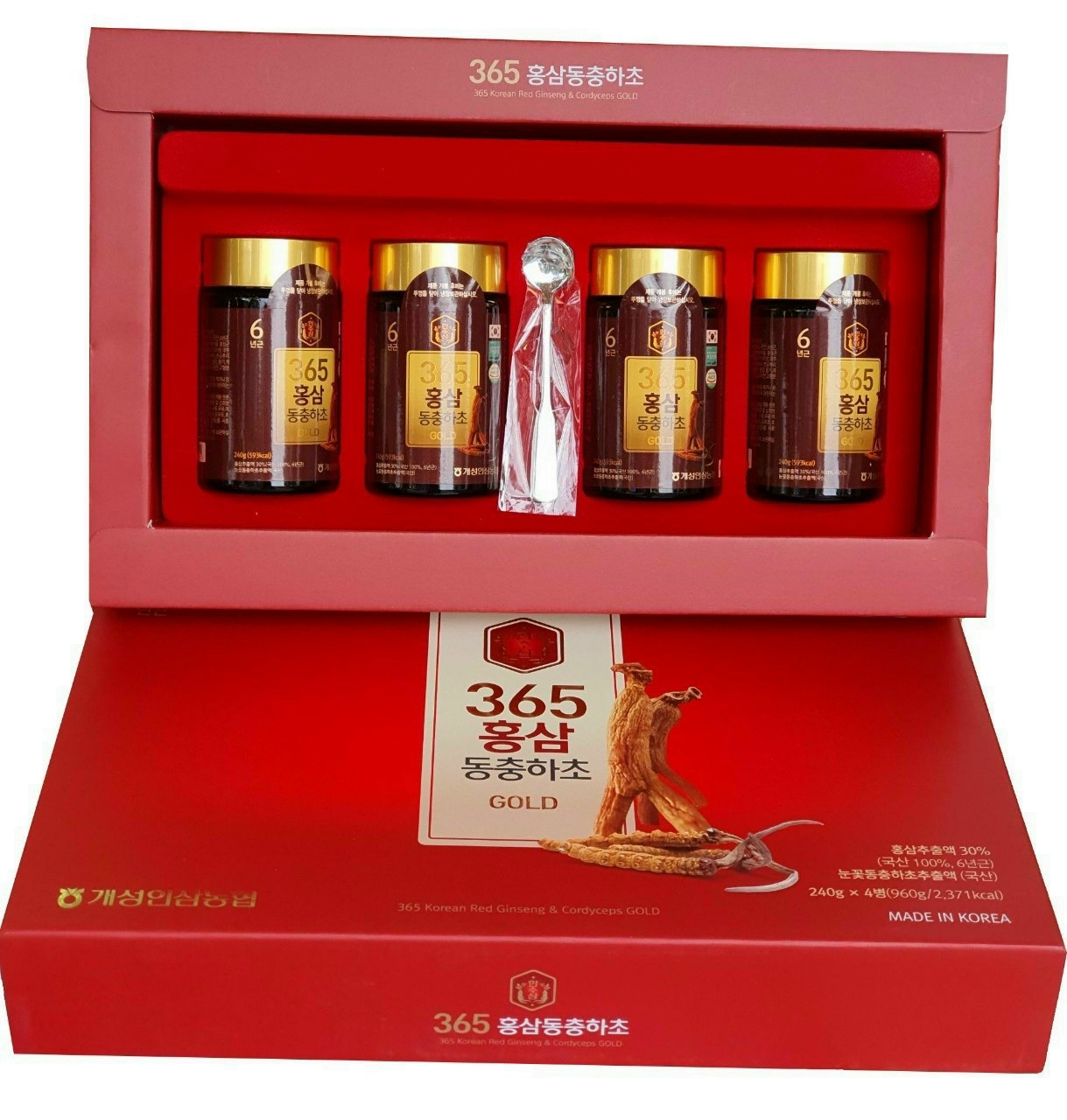 Cao sâm – đông trùng hạ thảo 365 hàn quốc hộp 4 lọ * 240g - cao sâm đông trùng hạ thảo 365