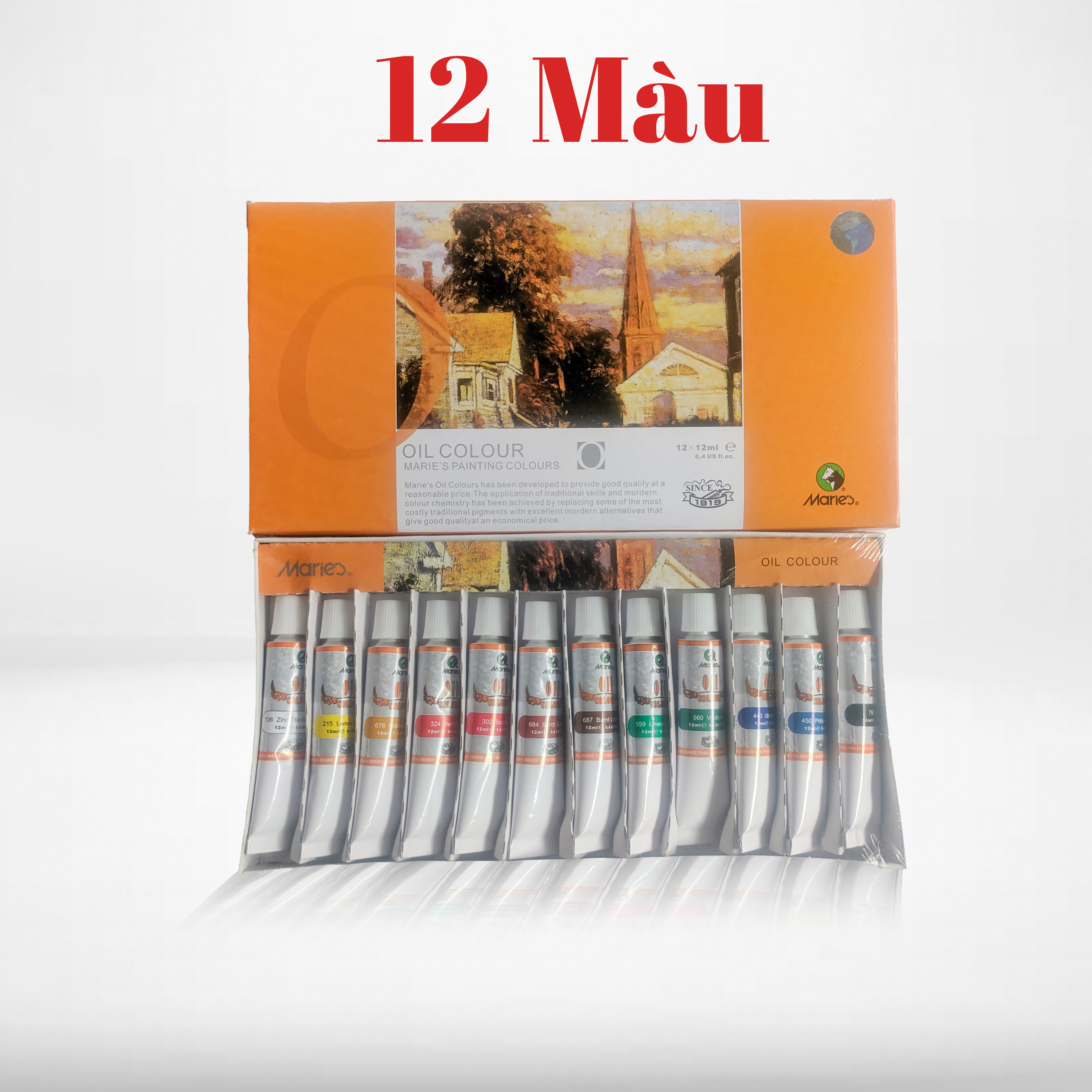 Màu sơn dầu maries bộ 12/18 màu