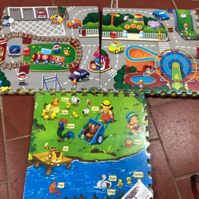 4 Tấm Thảm xốp Hình TQ trải sàn nhà kt 60x60cm