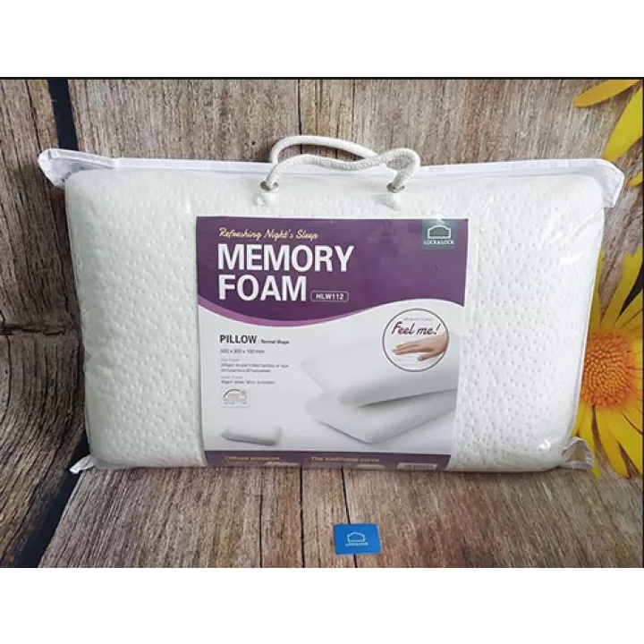 Gối cao su non memory foam lock&lock - dáng cổ điển - hlw112 hàng chính hãng