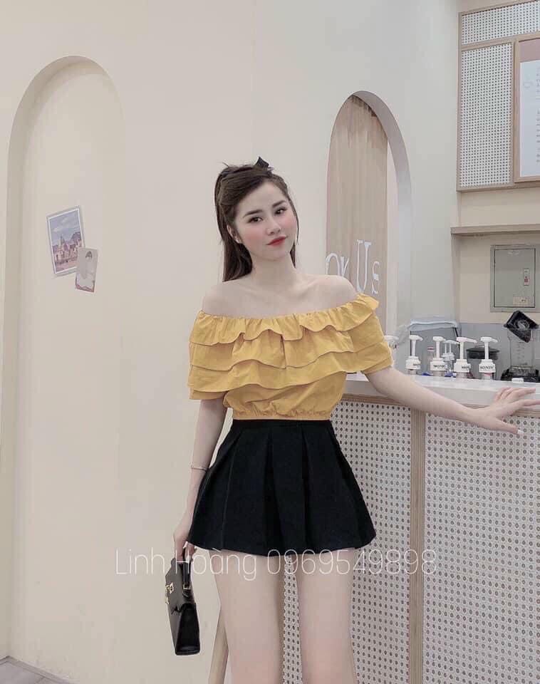 Áo trễ vai bèo 3 tầng