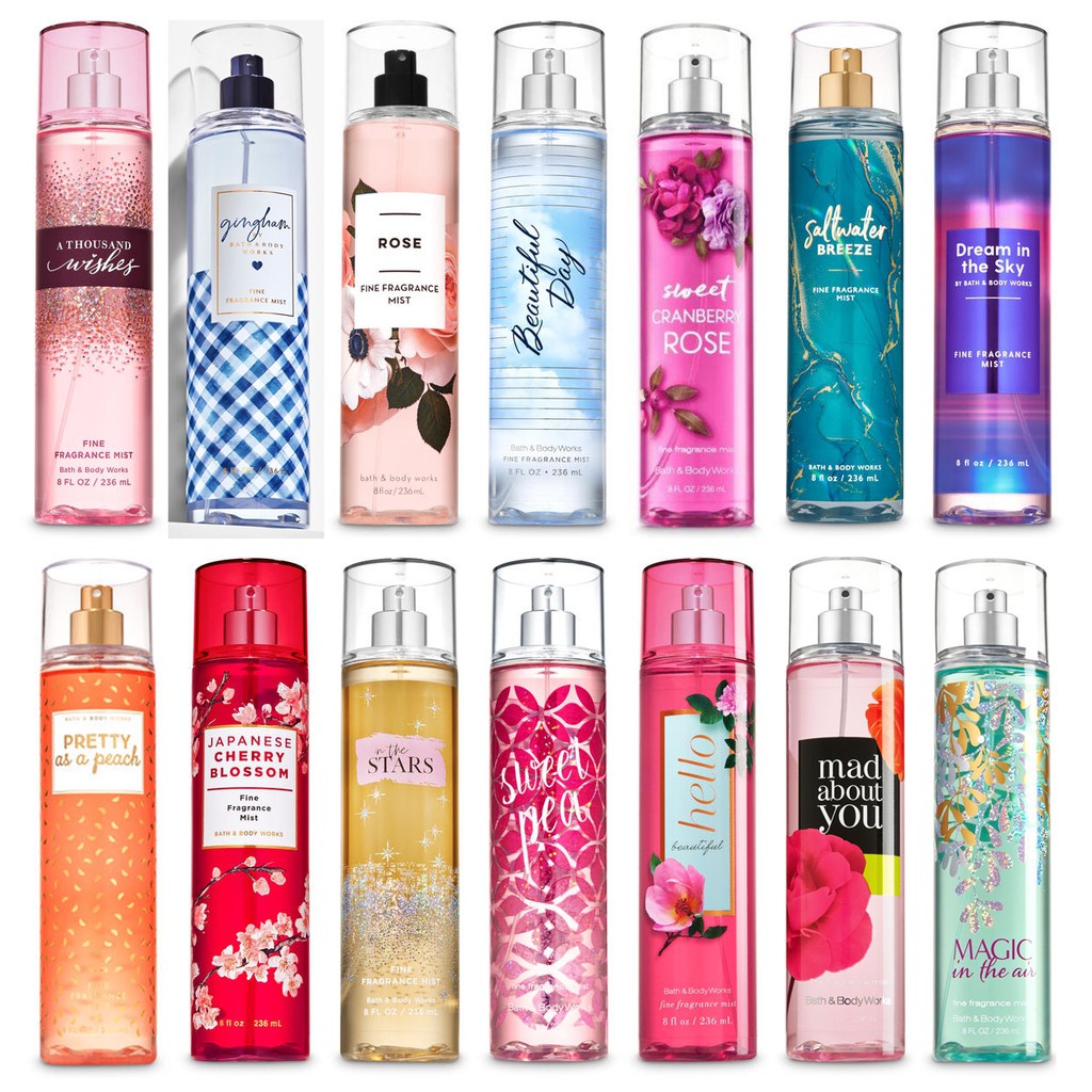 Xịt thơm body mist bath & Body Works