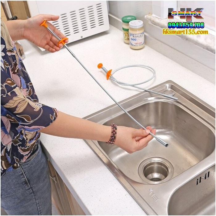 Combo 03 Que Thông cống inox đa năng, kích thước 60cm