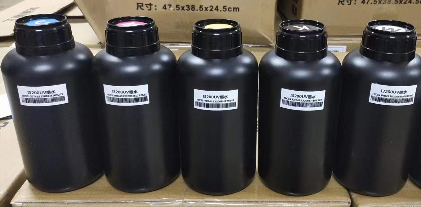 Giá sốc Mực in tương thích UV Epson I3200 in quảng cáo trên mọi chất liệu chai 1 lít, mực nhập khẩu.