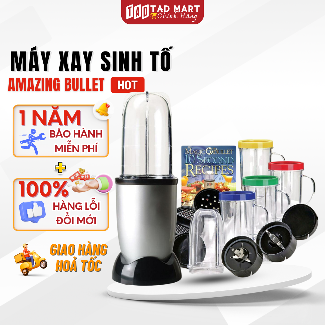 Máy Xay Đa Năng Magic Bullet 21 Chi Tiết Công Suất 200W Máy Ép Hoa Quả Đa Năng 3 Cối Xay Ép Siêu Tiện Lợi BẢO HÀNH 12 THÁNG