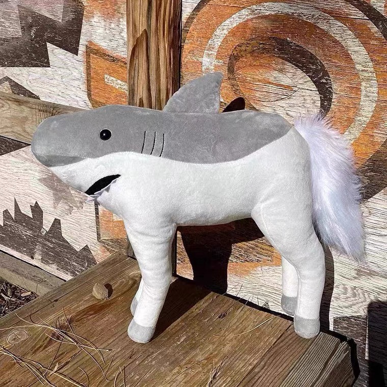 Gấu bông cá mập ngựa Shark and Horse 28/50cm- Thú nhồi bông cá mập 4 chân