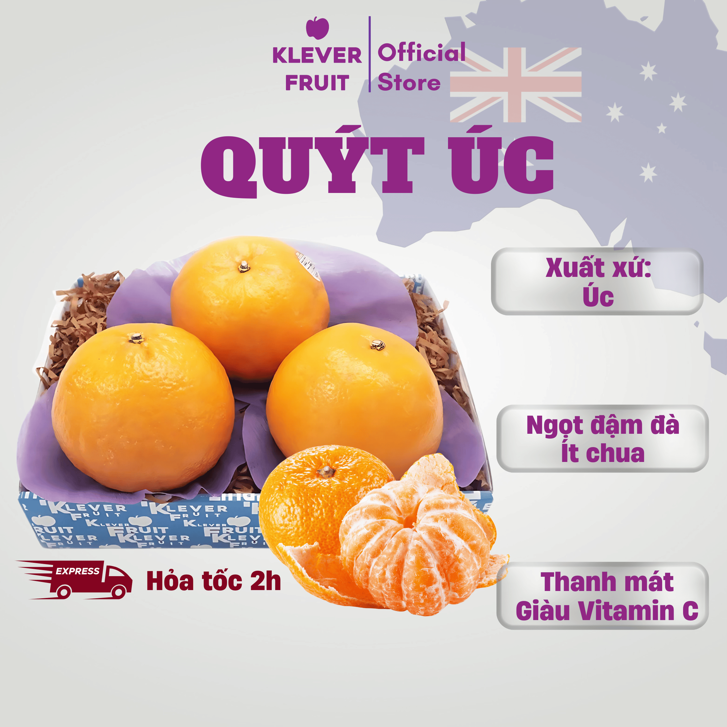 Quýt Úc - Australian Tangarine - Trái Cây Nhập Khẩu Cao Cấp Klever Fruit