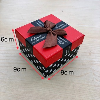 combo 5 hộp đựng đồng hồ giấy cứng kèm gối nhung sọc hồng