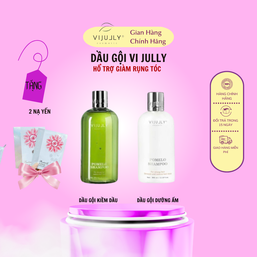 Chính  Hãng - Dầu gội bưởi Vi Jully giảm rụng tóc, hỗ trợ mọc tóc , giảm gàu , giảm bết tóc