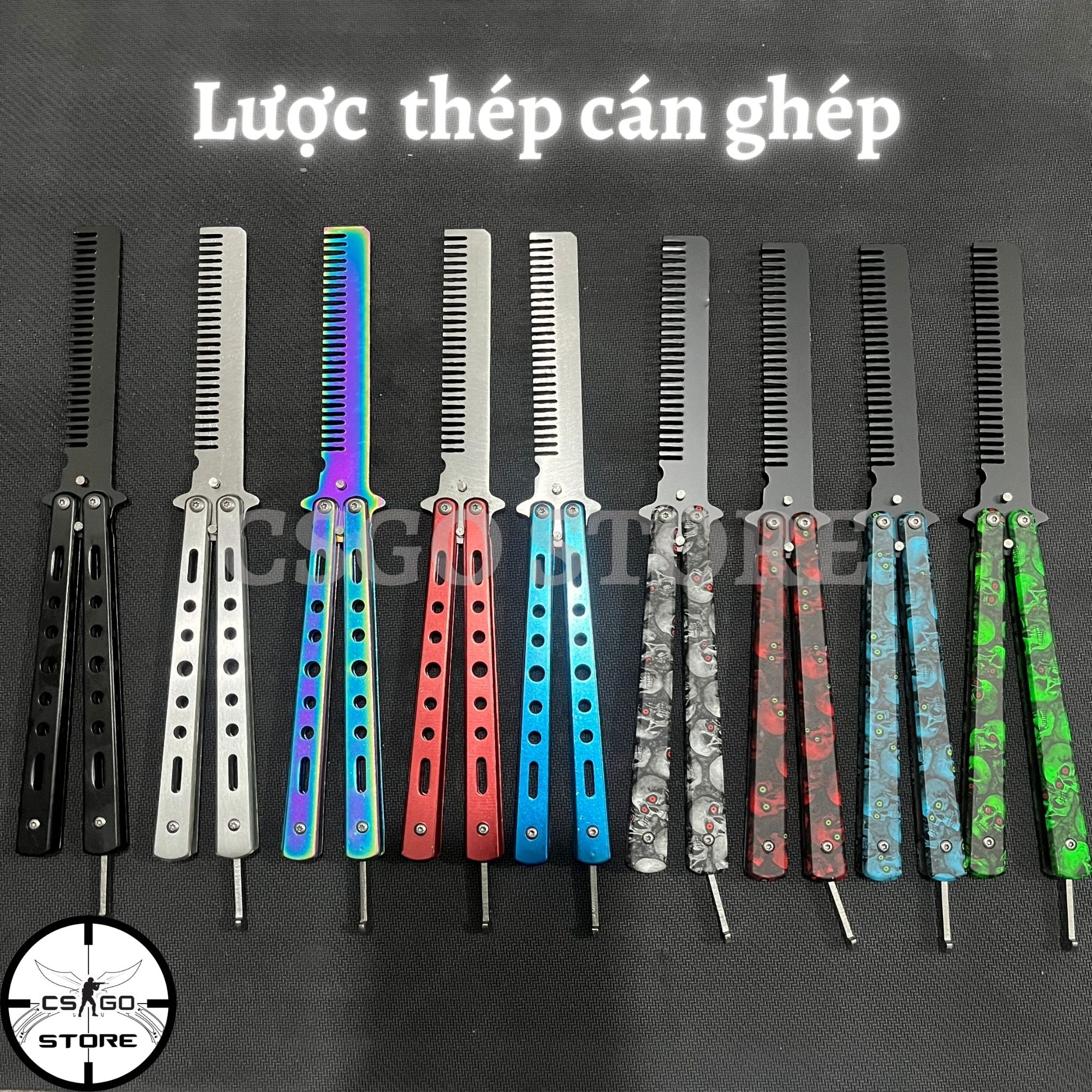 Lược thép gấp gọn chải tóc cán ghép tại Csgo Store