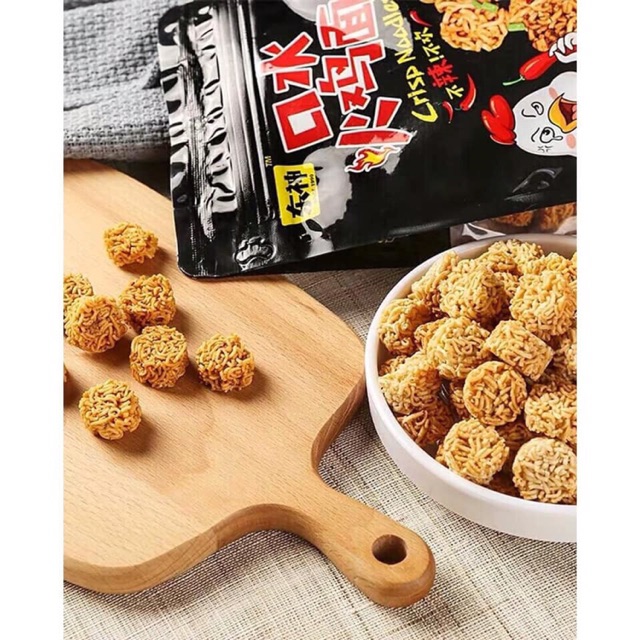 [HCM]Lốc 12 Gói Snack Mì Tôm Ăn Sống Vị Gà Cay Thái Lan 38gr (dạng viên)