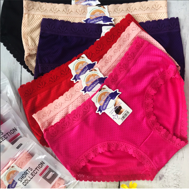[Free Ship]  Bộ 10 quần lót Thái Lan thông hơi viền ren cao cấp size 40-55kg - fs - Viền Ren Điệu Đà - Hàng không có túi zip- Quần Chíp Nữ , Quần Lót Nữ, Quần Xì, Quần Lót Sexy, Quần Lót Gợi Cảm, Quần Con Nữ - fs