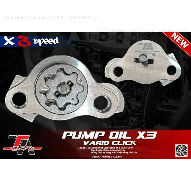 Bơm nhớt Độ VARIO CLICK AB125-150 PCX , Oil Pump mạnh gấp 3 lần bơm ZIN thay thế bơm ZIN hàng TA Racing . DoChoiXeMay