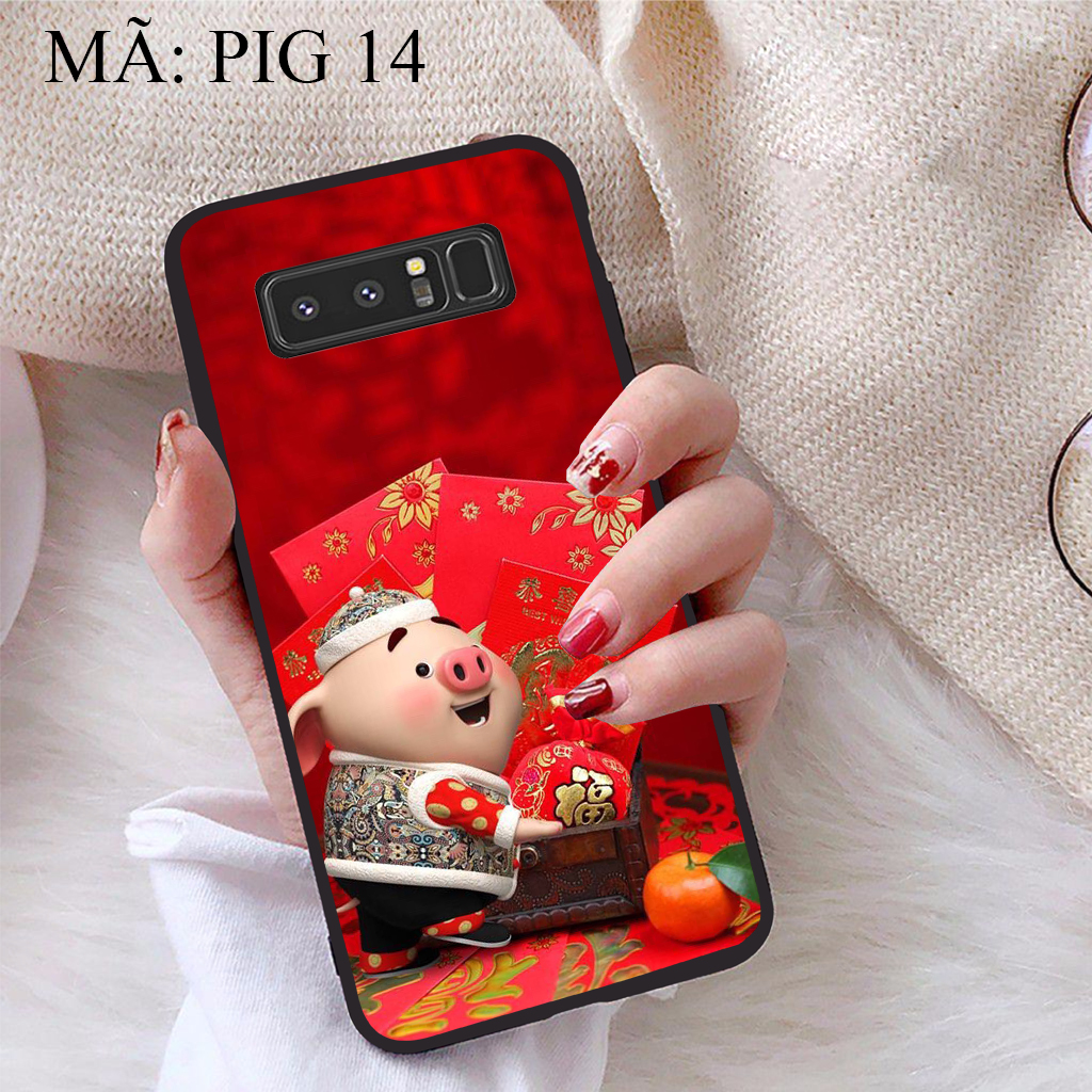 Ốp lưng iCase dành cho Samsung Galaxy Note 8 viền dẻo TPU BST Pig Cute