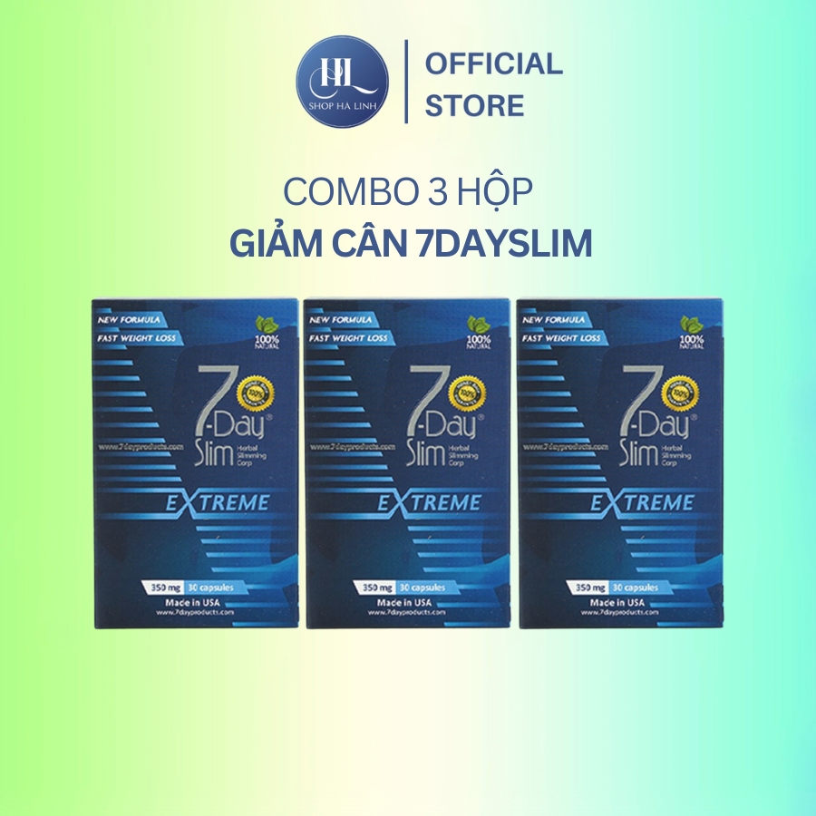 Viên uống giảm cân 7 day slim an toàn từ mỹ hỗ trợ kiểm soát cân nặng - date mới