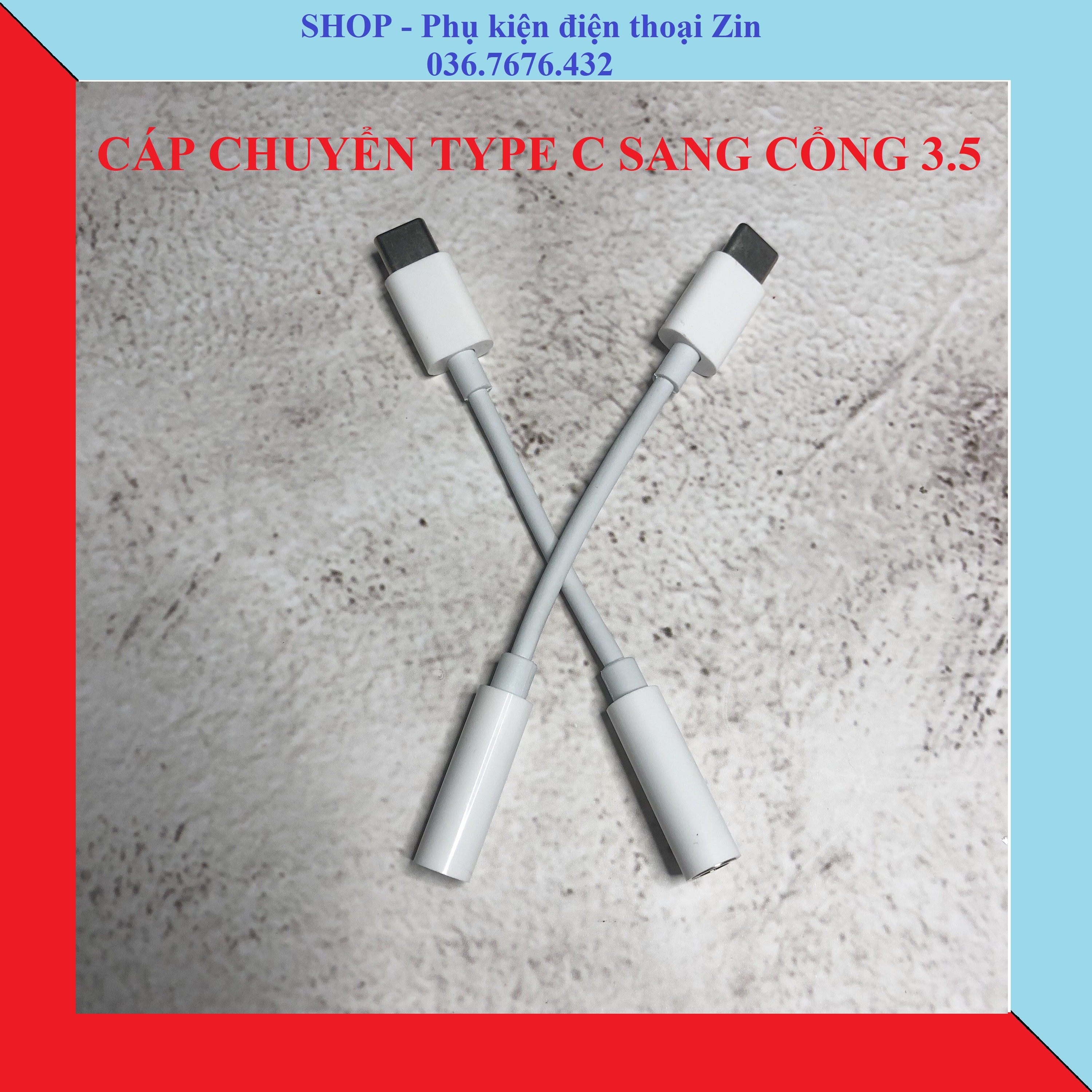 Cáp chuyển Type C sang cổng 3.5