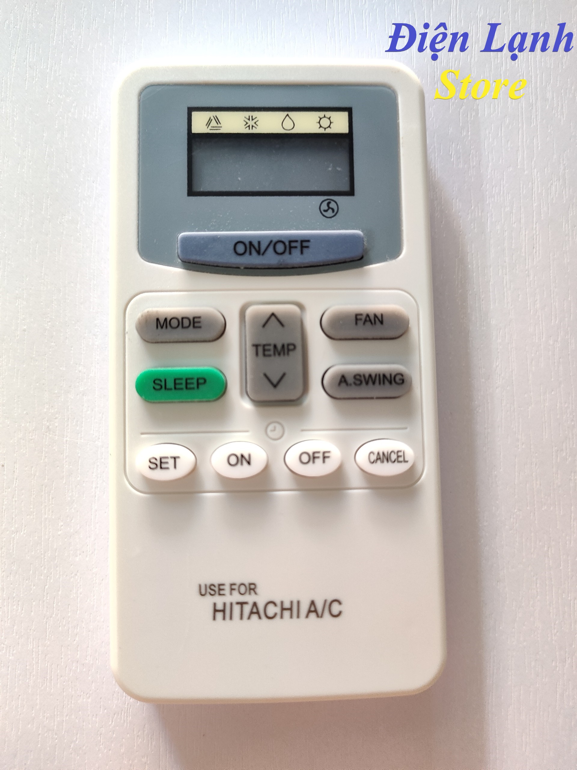Remote máy lạnh Hitachi trắng vuông. .