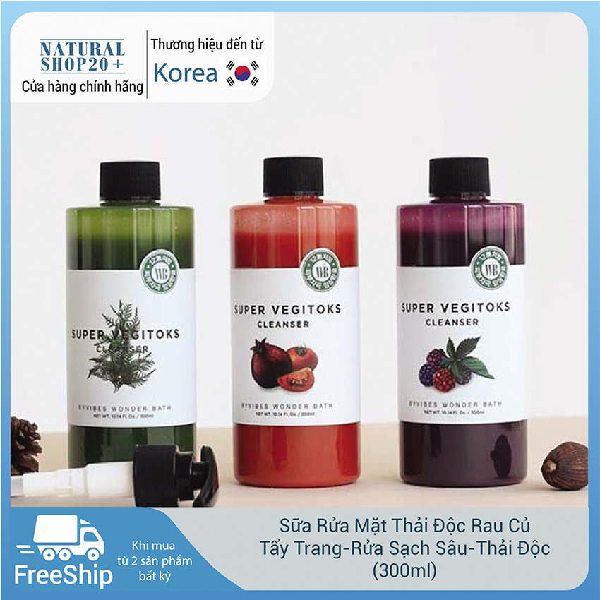 SỮA RỬA MẶT RAU CỦ WONDER BATH SUPER VEGITOKS CLEANSER 200ML