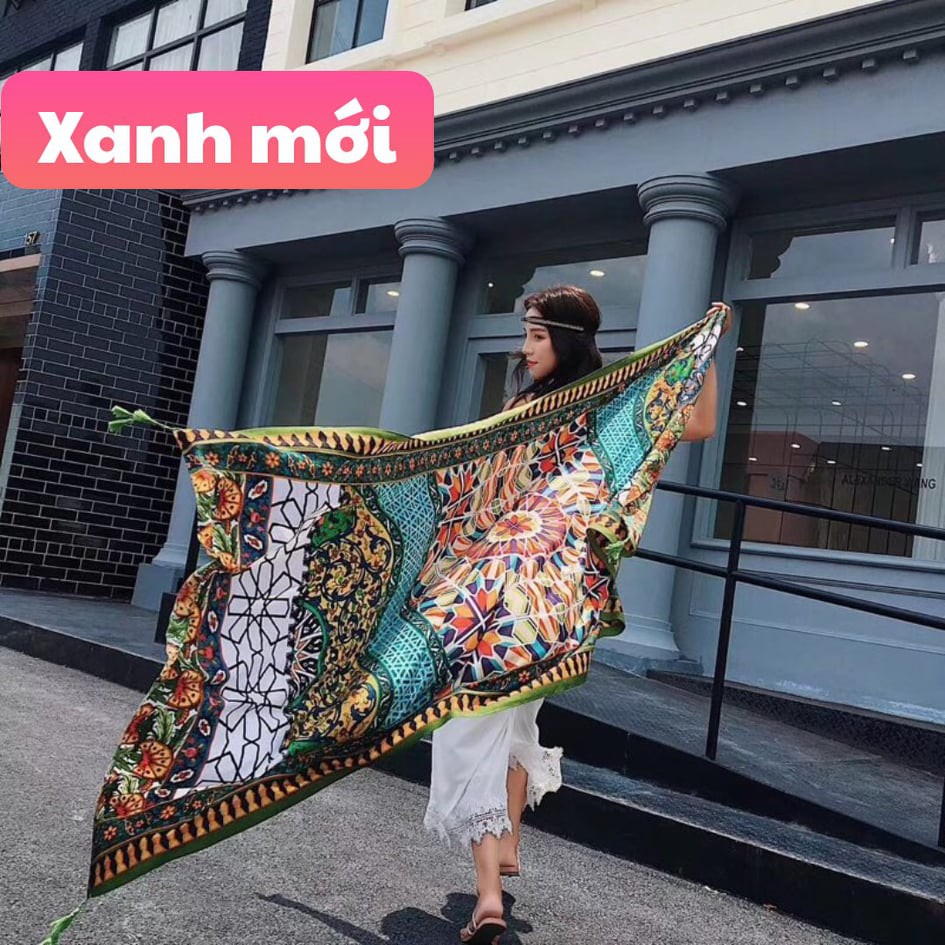 Khăn choàng đi biển lụa cao cấp