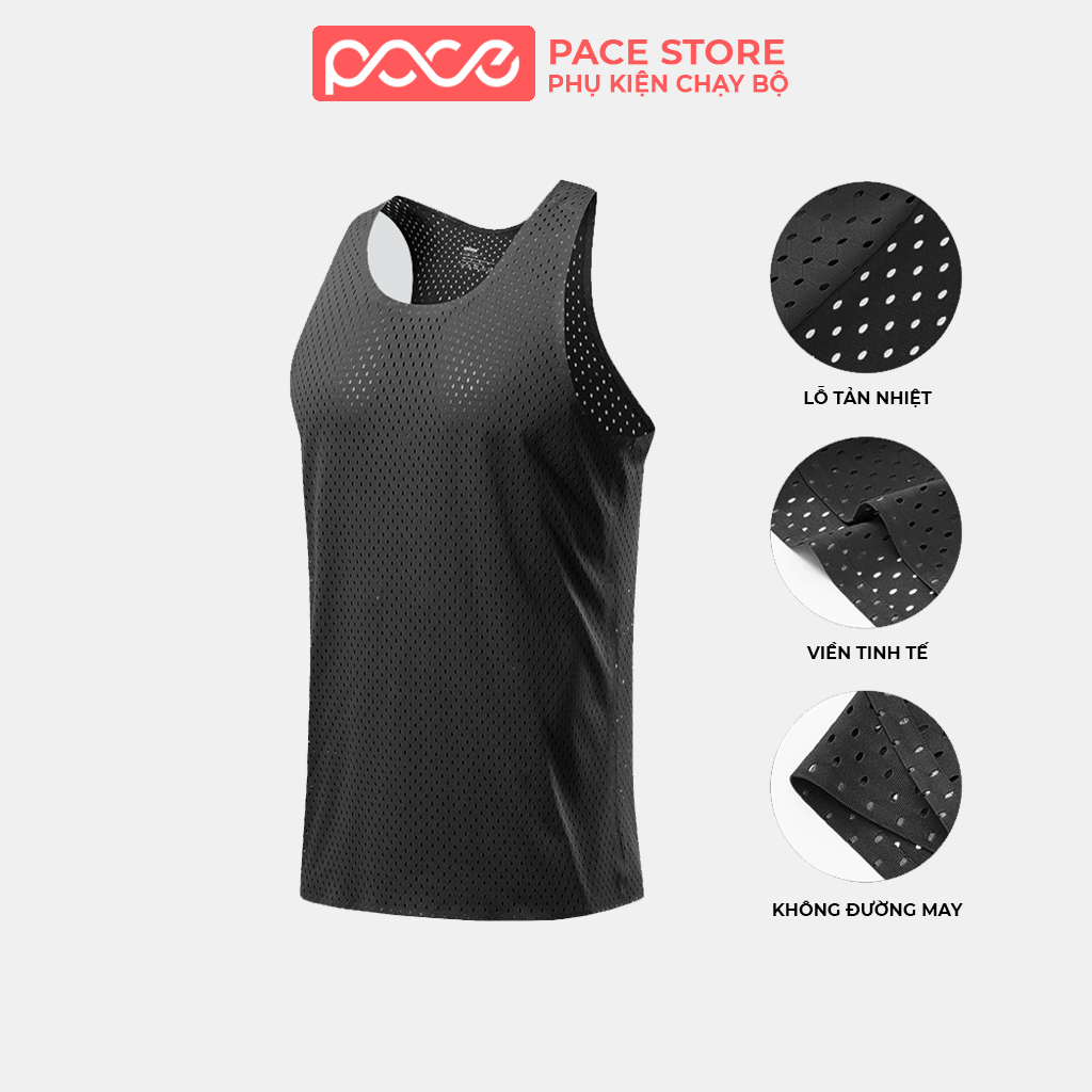 Áo singlet chạy bộ nam áo ba lỗ chạy bộ nam Pace Racing chạy marathon chạy trail lỗ thoáng khí mát mẻ PAAS01