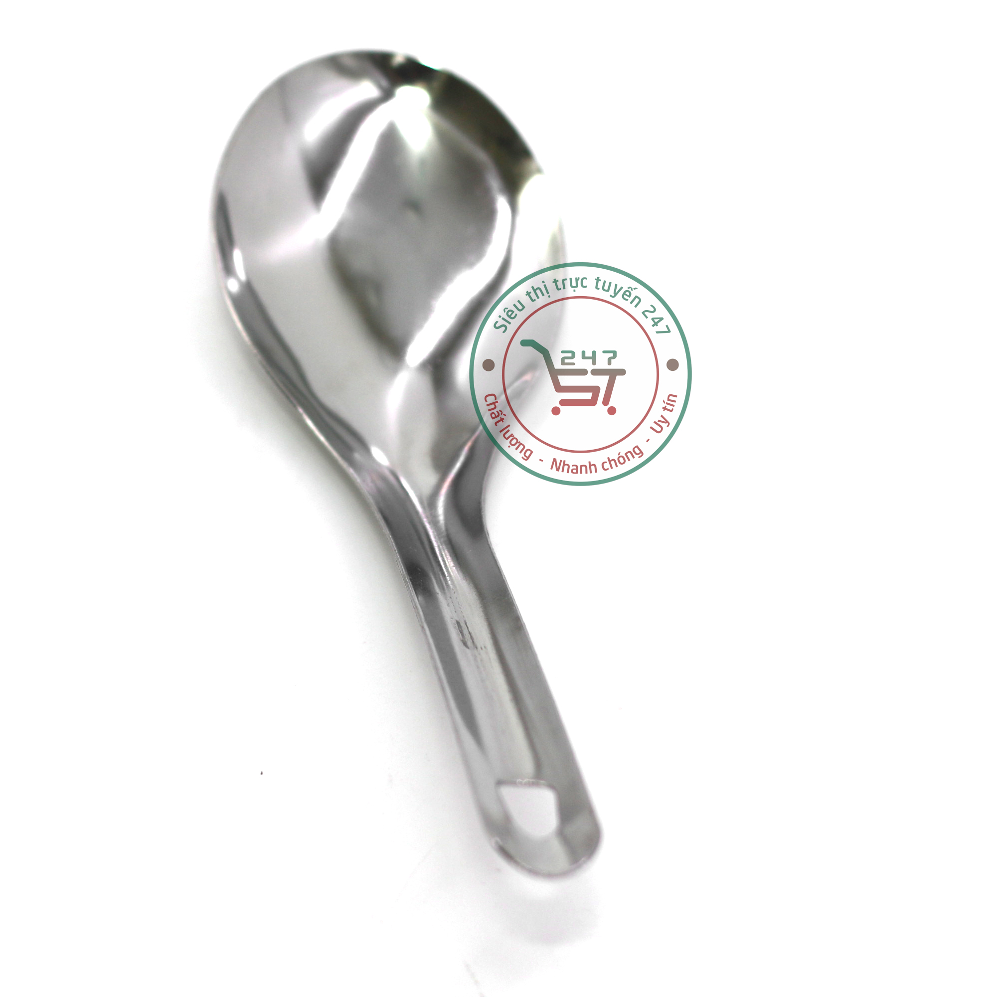 Vá xới cơm inox 430 sáng bóng không gỉ phụ kiện bàn ăn tiện lợi an toàn cho sức khỏe gia đình