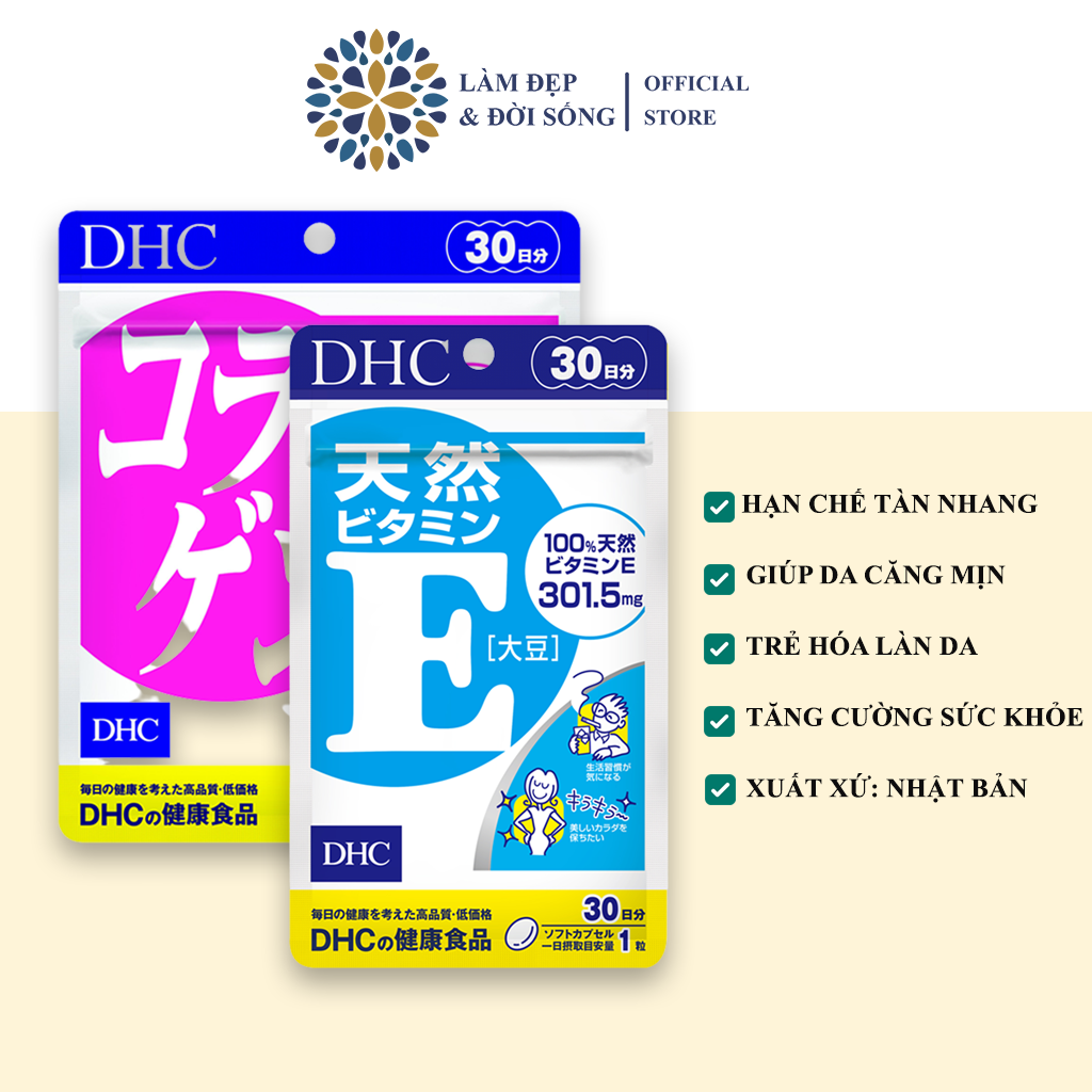 Combo viên uống dhc đánh thức tuổi xuân 30 ngày