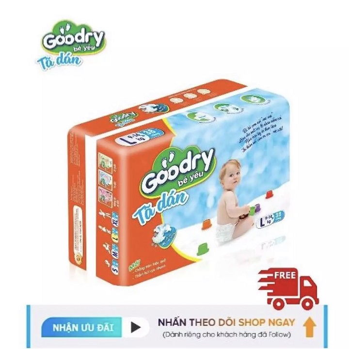 Tã dán goodry s46/ m42/ l38/ xl34] miếng