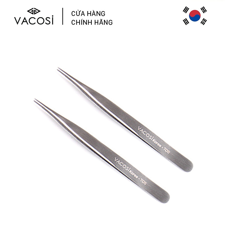 Vacosi Nhíp Nối Mi Thẳng Pointed Tweezers T05