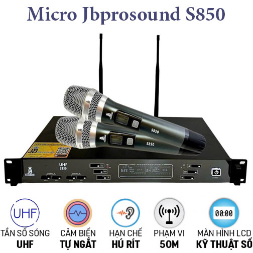 Micro Không Dây 2023 Hát Cực Nhạy Chống Hú Rít...Micro Jbprosound S850 Bắt Giọng Tốt Chất Âm Vượt Trội So Với Tầm Giá Chuyên Dùng Cho Karaoke Gia Đình Phòng Hát Hỗi Trường Độ Bền Của Micro Rất Cao.