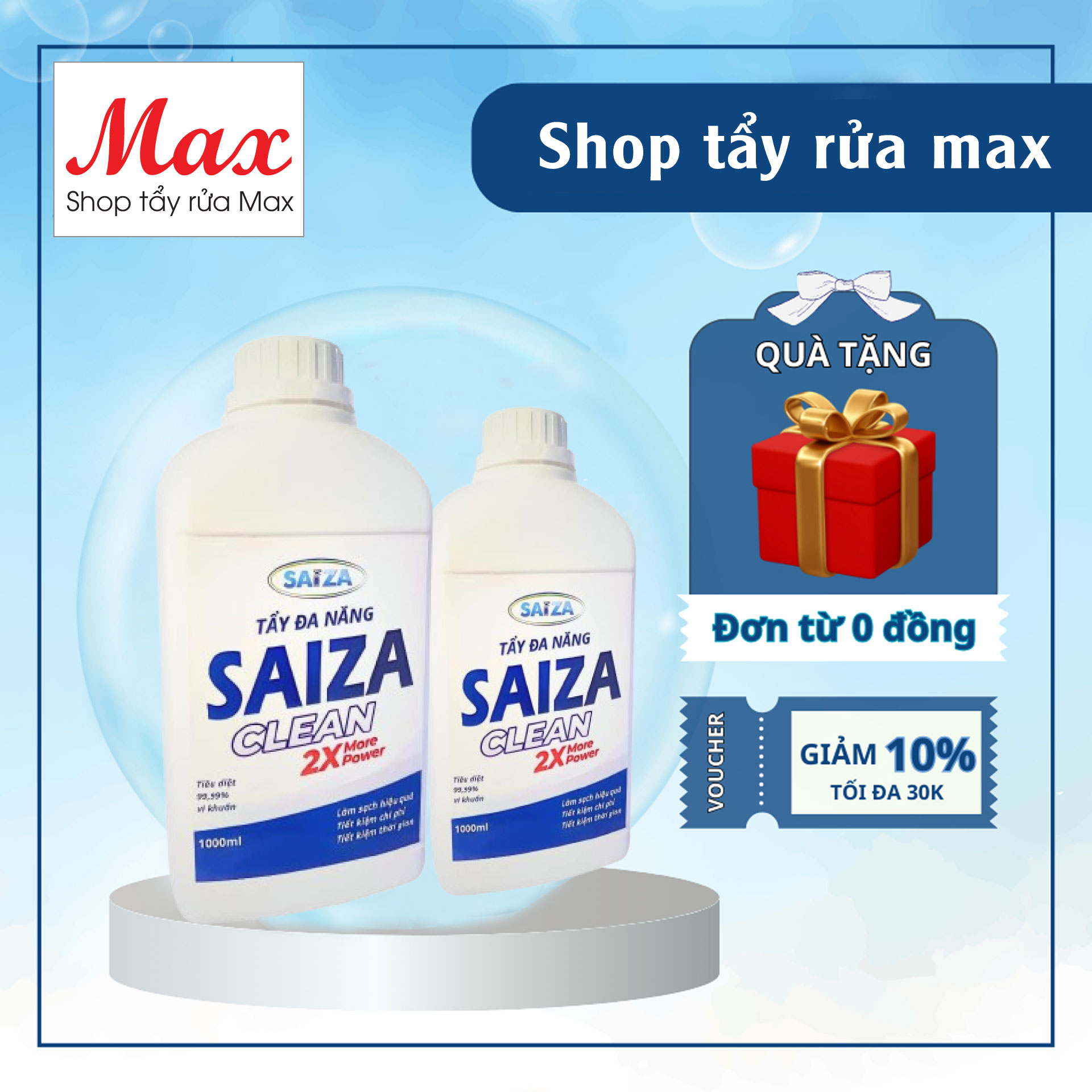 Nước Tẩy Đa Năng - Tẩy Cặn CANXI Vệ Sinh Sàn Nhà SAIZA 1000ml Làm Sạch Bề Mặt Sàn Đá Hoa, Vết Ố Vàng Nhà Tắm