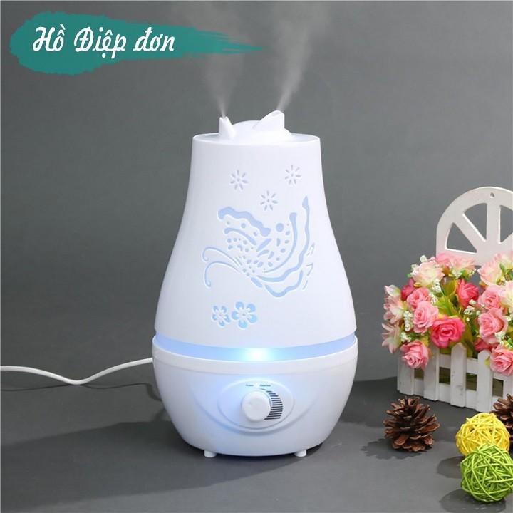 Máy xông tinh dầu , máy khuếch búp sen -phun sương cực mạnh siêu dễ thương , làm quà tặng , đèn ngủ