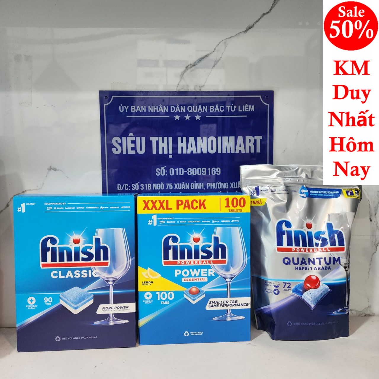 Viên rửa bát finish 90 viên dùng cho máy rửa bát, viên rửa bát chén finish all in one 100v - viên rửa ly al in 1