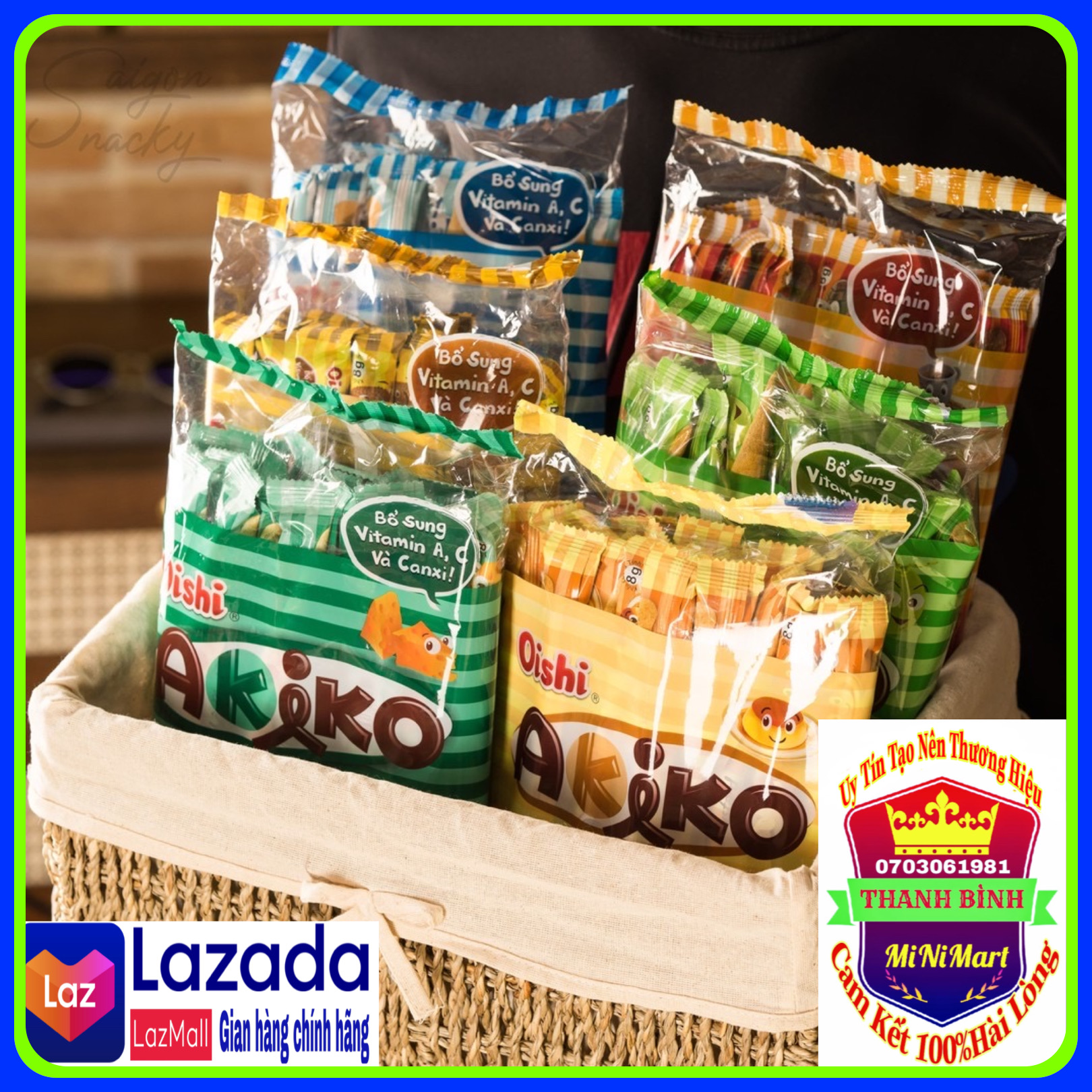 Bánh snack que AKIKO đủ mùi đủ vị date mới nhất