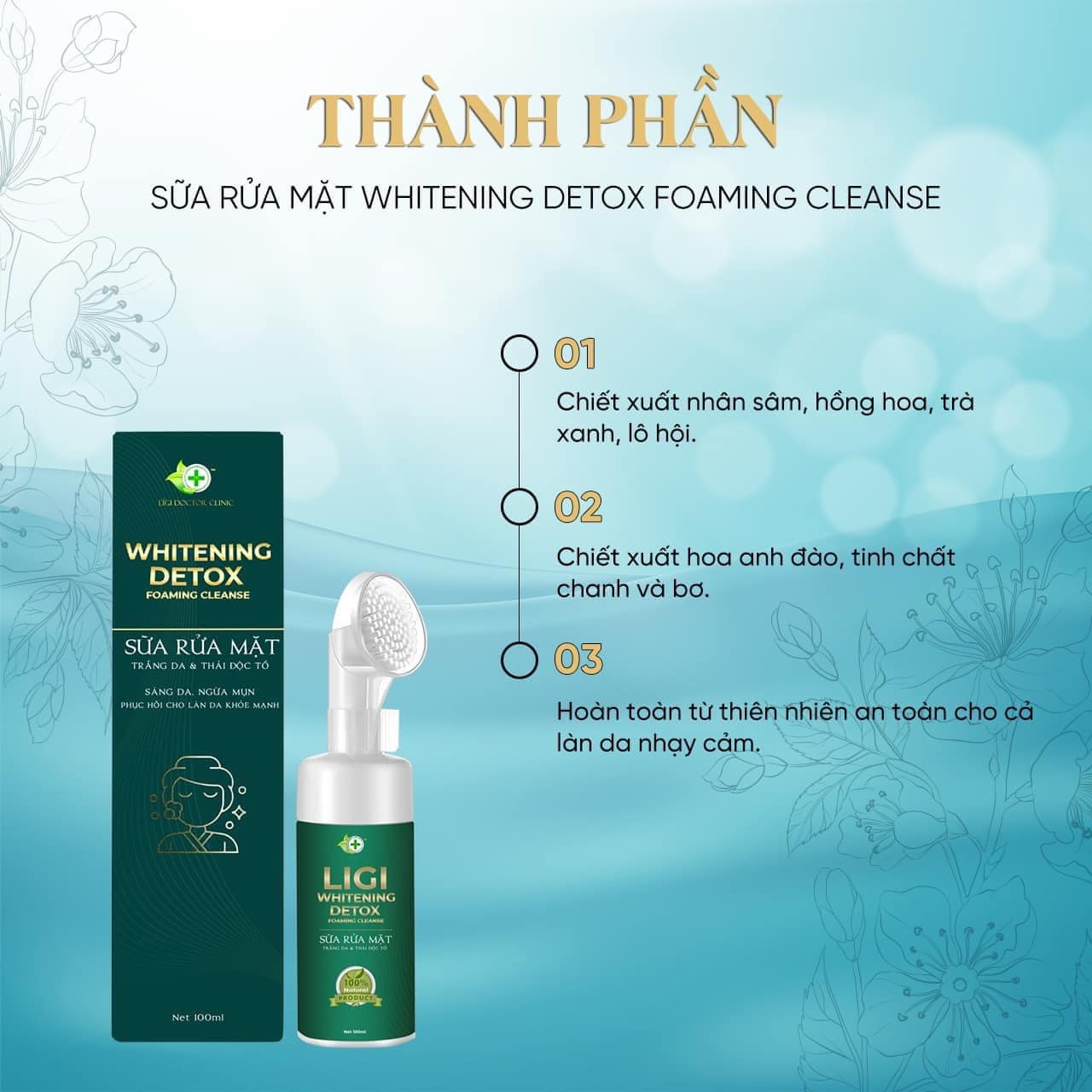 Sữa rửa mặt sáng da ngừa mụn ligi