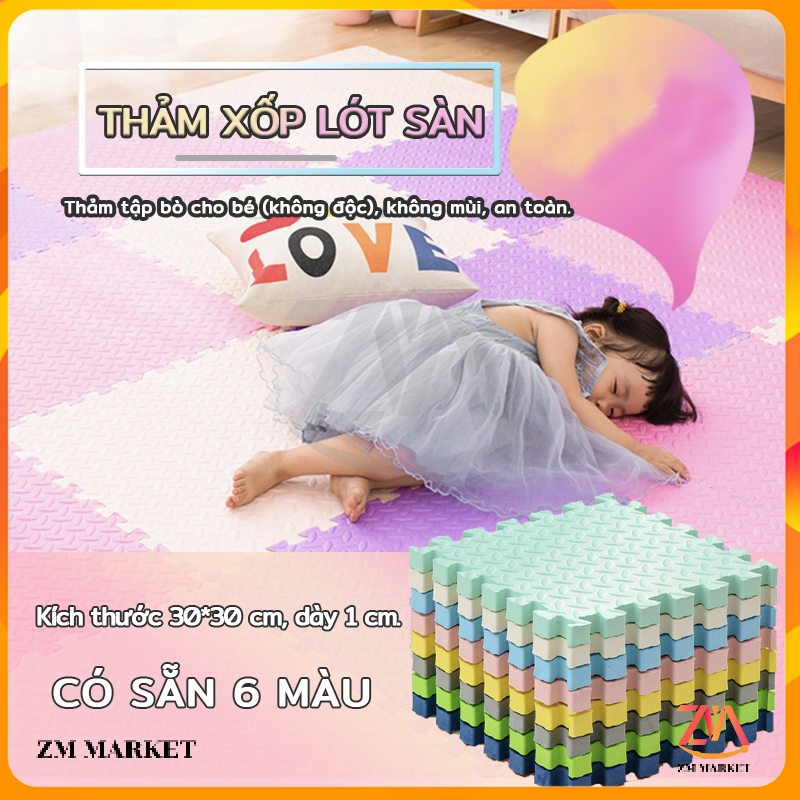 Thảm xốp lót sàn cao cấp,thảm xốp ghép lót sàn,thảm xốp trải sàn kích thước 30x30 dày 1cm,nhiều màu sắc để lựa chọn