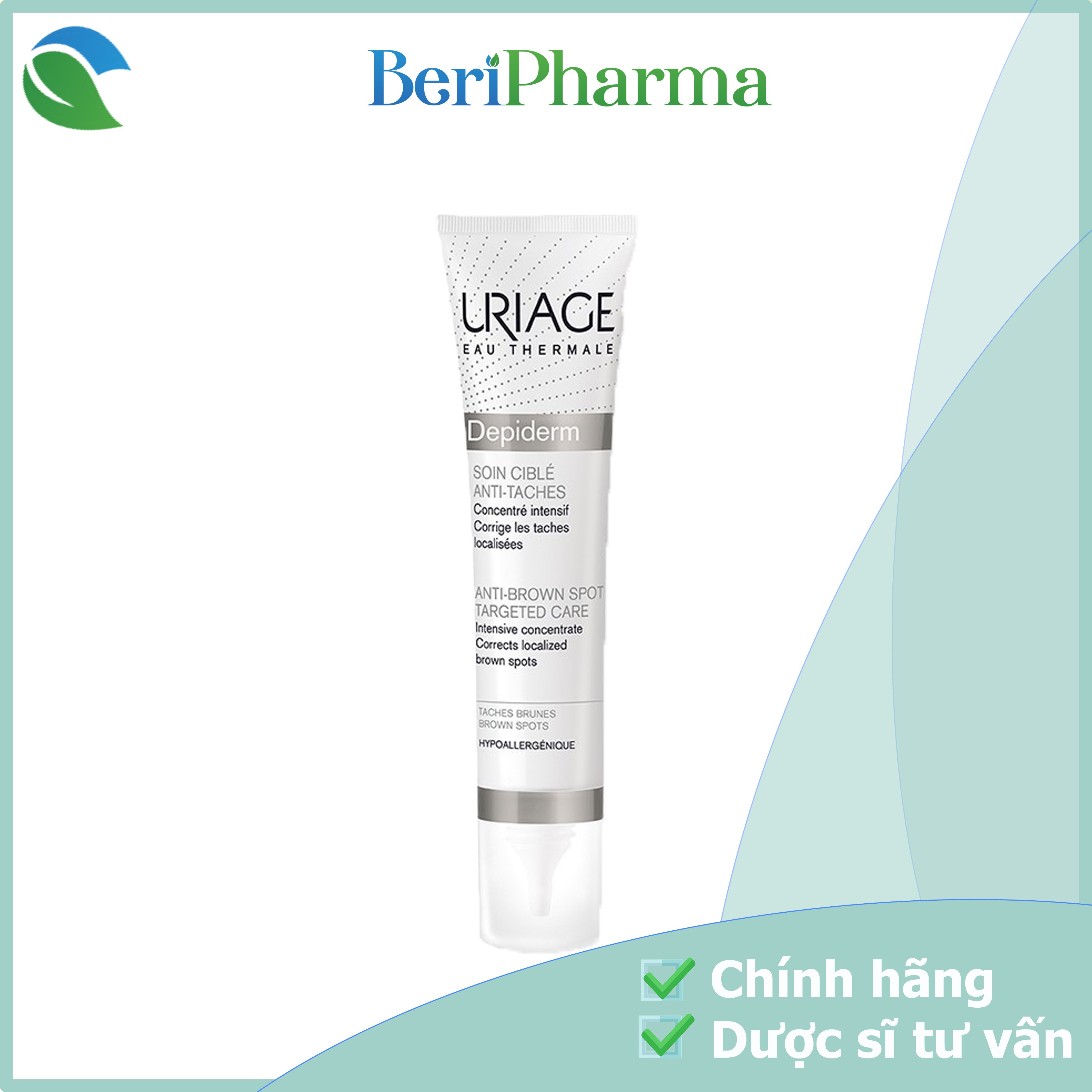 ✅ uriage sữa chăm sóc vùng da nám, tàn nhang dépiderm soin ciblé anti -taches 15ml
