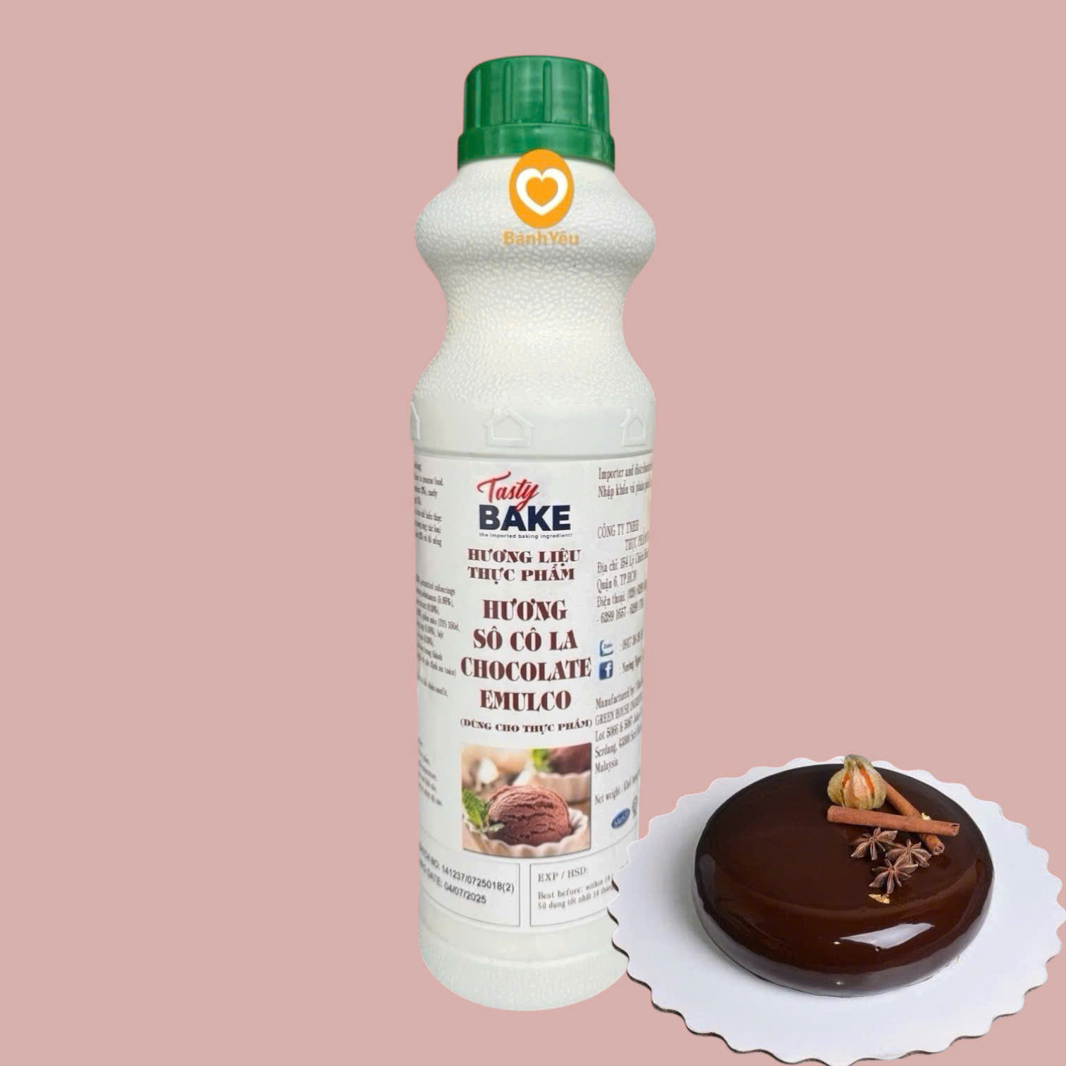 Hương & Màu Sô Cô La Chocolate Tasty Bake Đậm Vị Chai 900g