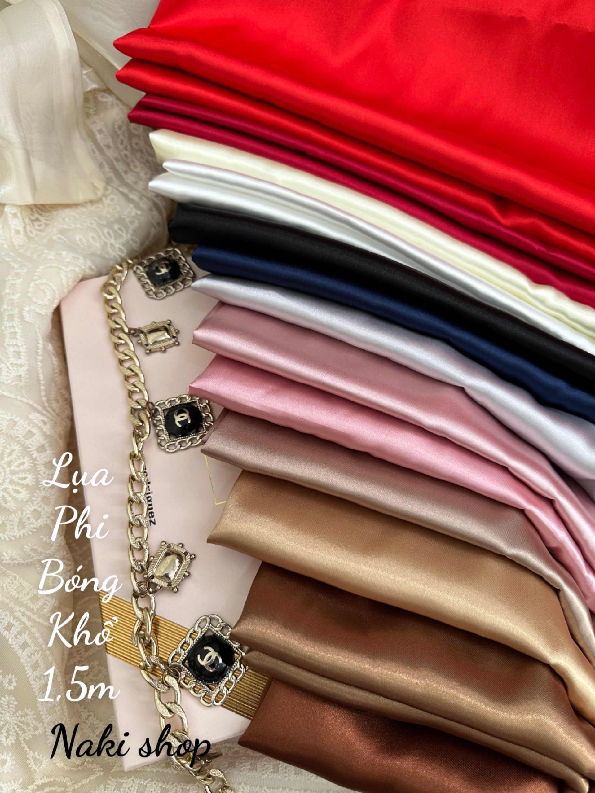 VẢI PHI BÓNG LỤA- làm phông nền chụp ảnh sản phẩm, background, chụp nail