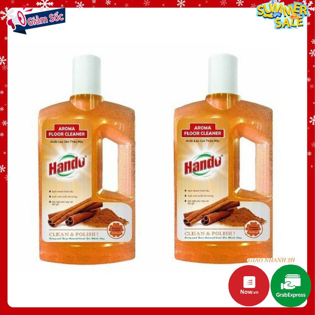 Combo 2 nước lau sàn thảo mộc tinh dầu quế 1l