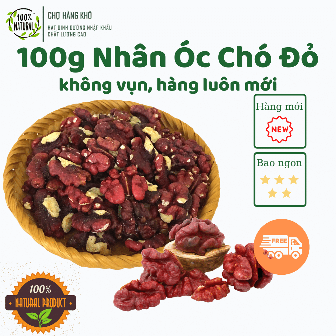 100g nhân óc chó đỏ