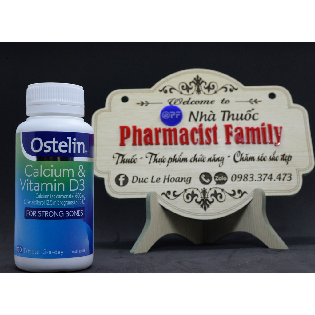 Thực Phẩm Bổ Sung Canxi Ostelin Calcium - Vitamin D3 130 Viên