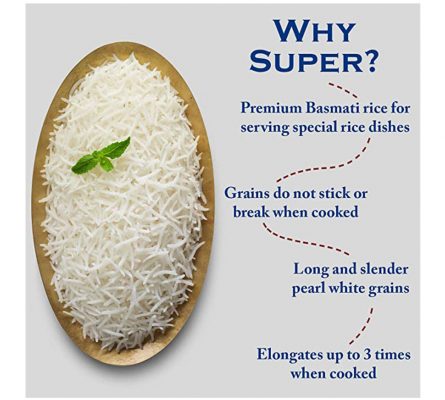 Gạo Basmati India Gate Super Ấn Độ 1kg ngăn ngừa tiểu đường