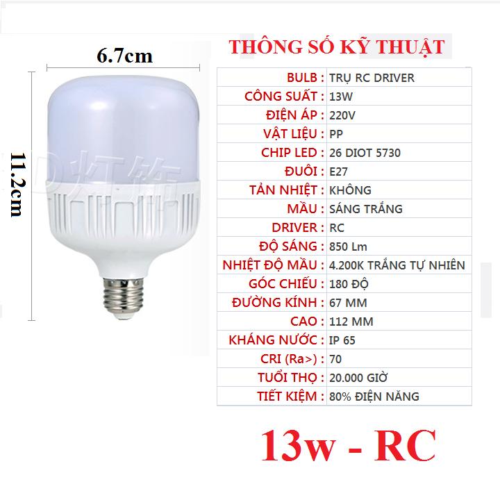 Bóng đèn led tiết kiệm 13w