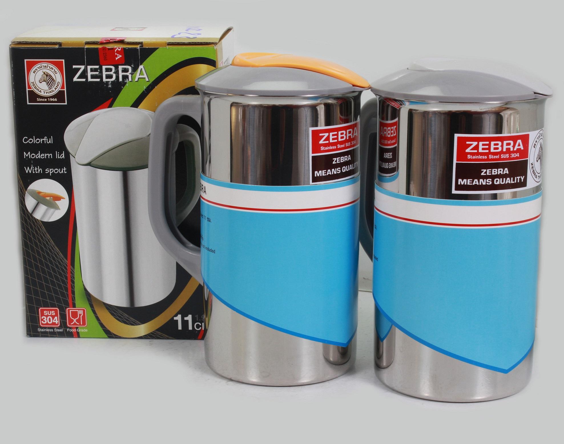 Bình nước Inox Zebra Zelect 1.9L 11cm nắp bật 115028