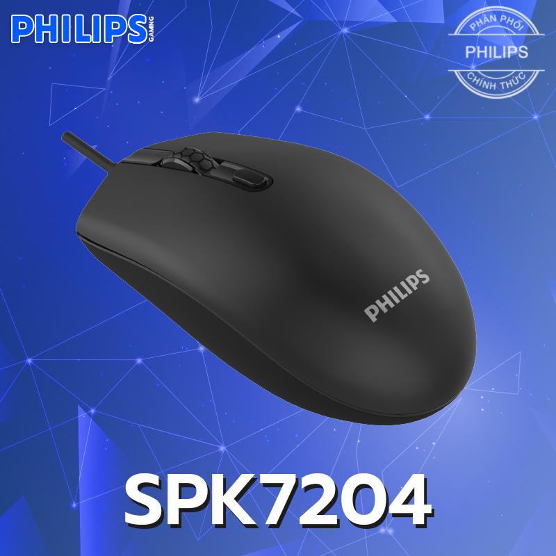 Chuột có dây siêu bền Philips SPK7204 - thích hợp dùng văn phòng - Nhất Tín Computer