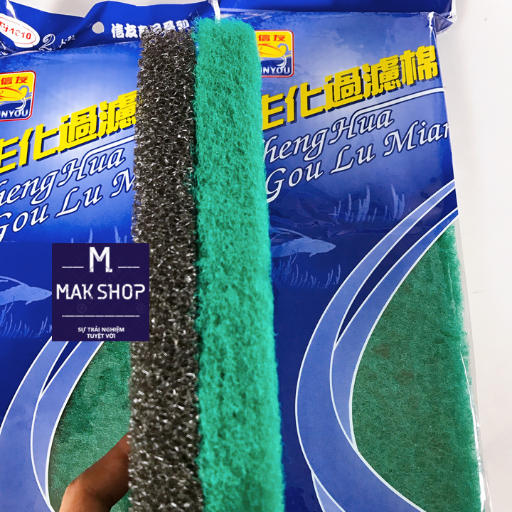 5 Gói Bông Lọc Hồ Cá, Bể Cá Cảnh 2 Lớp xanh Đen Loại Tốt, Có Thể Giặt Và Sử Dụng Nhiều Lần