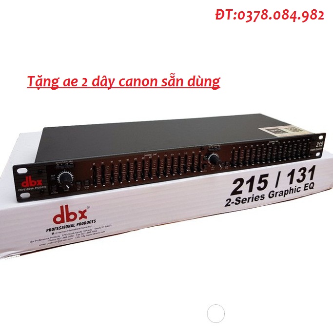 Lọc xì equalizer dbx 215 -TẶNG 2 dây canon